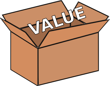 box with value
