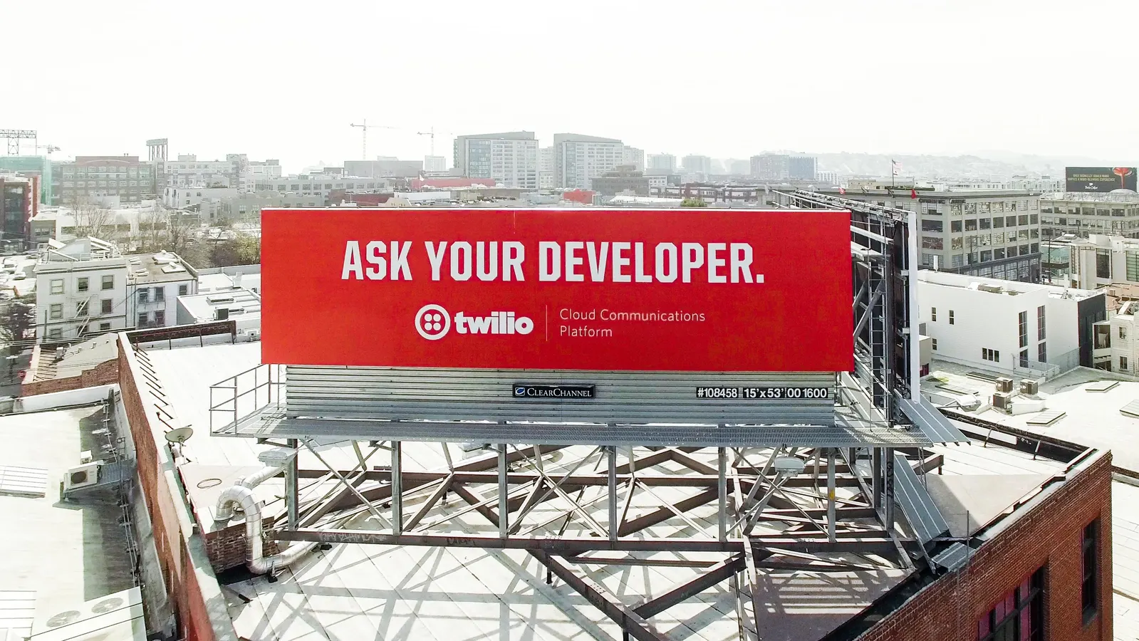 twilio billboard with the text: 'Ask your developer.'