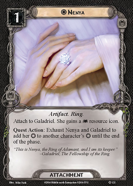 A TCG card showing the ring Nenya A TCG card showing the ring Nenya
